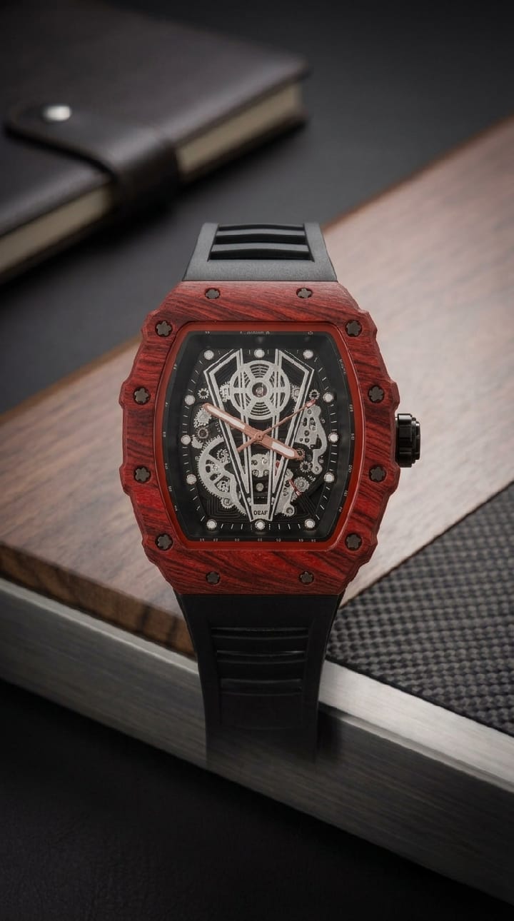 DEAF Wooden Skeleton Luxury - Men's Watch